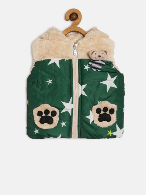 

The Sandbox Clothing Co. Kids Green Printed Windcheater Jacket