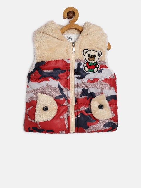 

The Sandbox Clothing Co. Kids Red & Blue Printed Windcheater Jacket