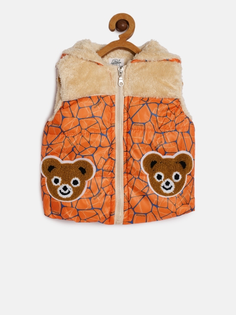 

The Sandbox Clothing Co Kids Orange & Navy Blue Printed Jacket