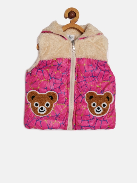 

The Sandbox Clothing Co. Kids Pink Printed Windcheater Jacket