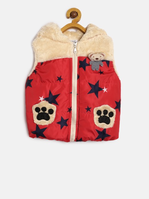 

The Sandbox Clothing Co. Kids Red & Navy Blue Printed Jacket