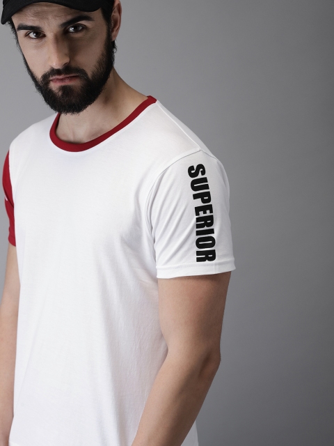 

Moda Rapido Men White Solid Round Neck T-shirt