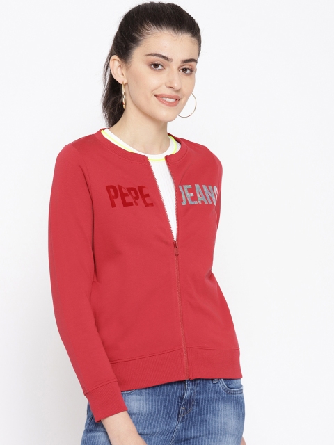 

Pepe Jeans Women Red Printed Sweatshirt