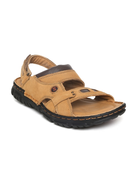 

Red Chief Men Camel Brown Leather Sandals