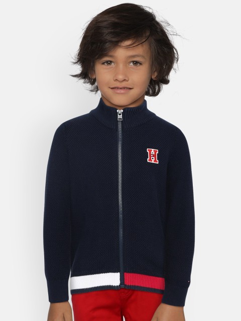 

Tommy Hilfiger Boys Navy Blue Self Design Sweatshirt