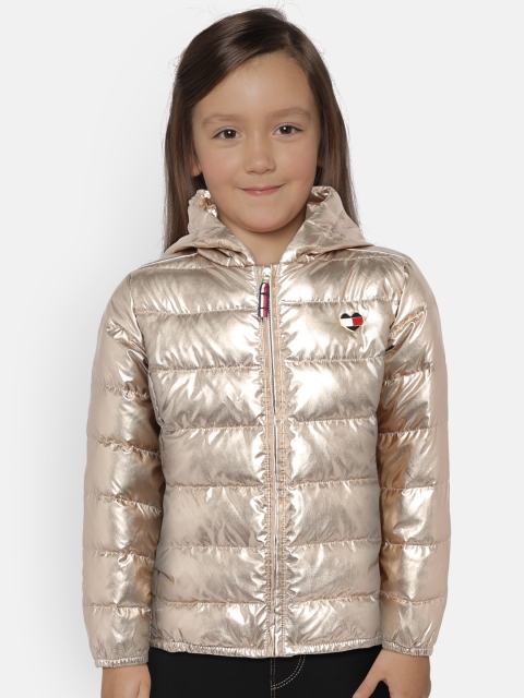 

Tommy Hilfiger Girls Rose Gold Solid Puffer Jacket