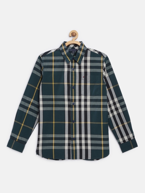 

Tommy Hilfiger Boys Green & Black Regular Fit Checked Casual Shirt