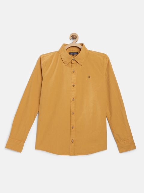 

Tommy Hilfiger Boys Mustard Regular Fit Solid Casual Shirt