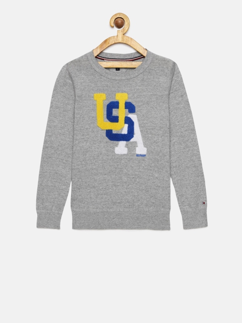 

Tommy Hilfiger Boys Grey Solid Sweater