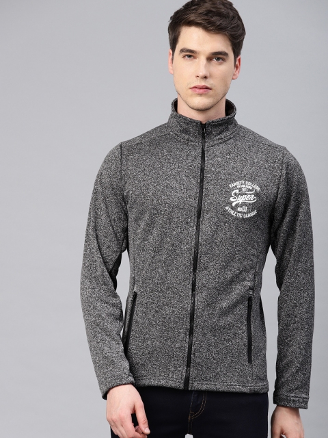 

American Crew Men Charcoal Grey Solid Tailored Jacket