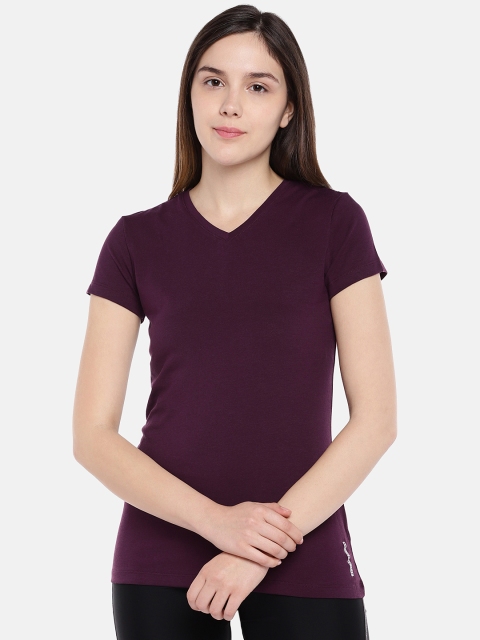 

Sweet Dreams Women Burgundy Solid Lounge T-Shirt F-LAT-405