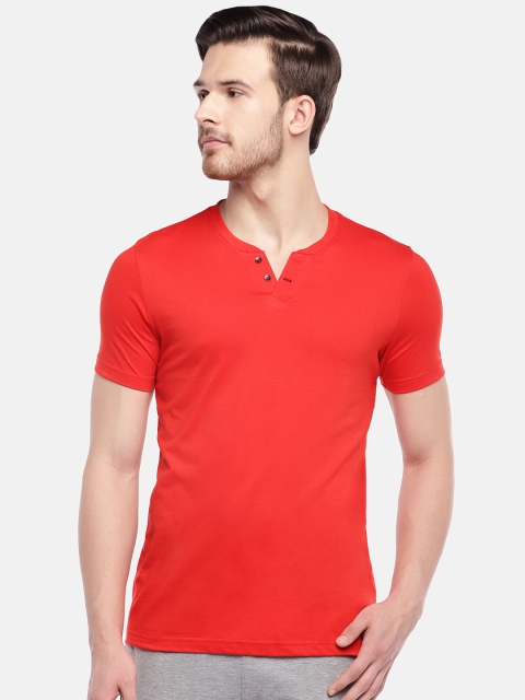 

Sweet Dreams Men Red Solid Lounge T-shirt