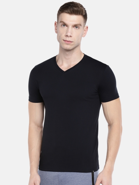 

Sweet Dreams Men Navy Blue Solid V-Neck T-shirt