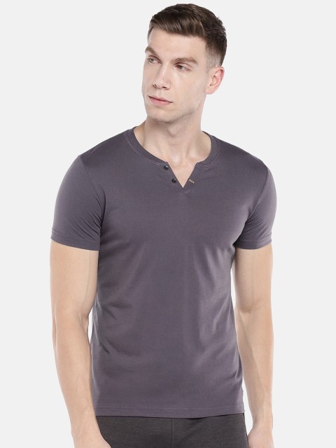 

Sweet Dreams Men Grey Solid Lounge T-shirt F-MT-0483 SMOKE GREY