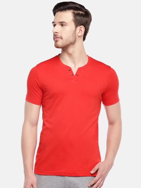 

Sweet Dreams Men Red Solid Lounge T-shirt F-MT-0483 RED