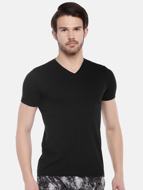 

Sweet Dreams Men Black Solid Lounge T-Shirt