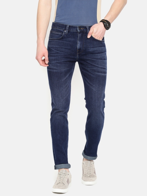 

Lee Men Blue Anton Slim Tapered Fit Mid-Rise Clean Look Stretchable Jeans