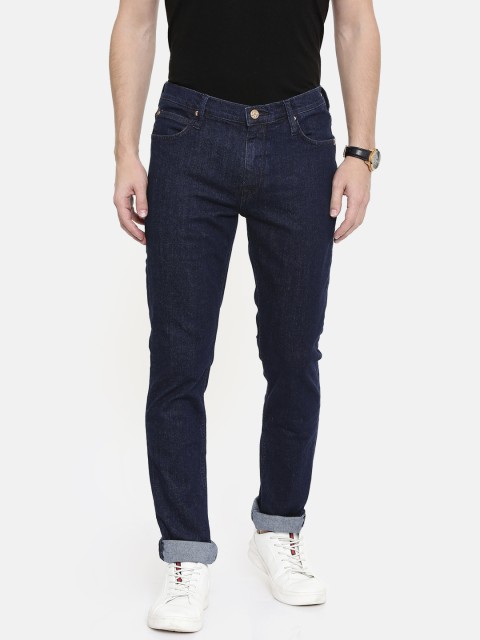 

Lee Men Navy Blue Bruce Skinny Fit Mid-Rise Clean Look Stretchable Jeans