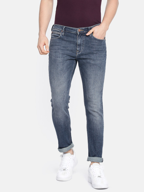 

Lee Men Blue Bruce Skinny Fit Mid-Rise Clean Look Stretchable Jeans