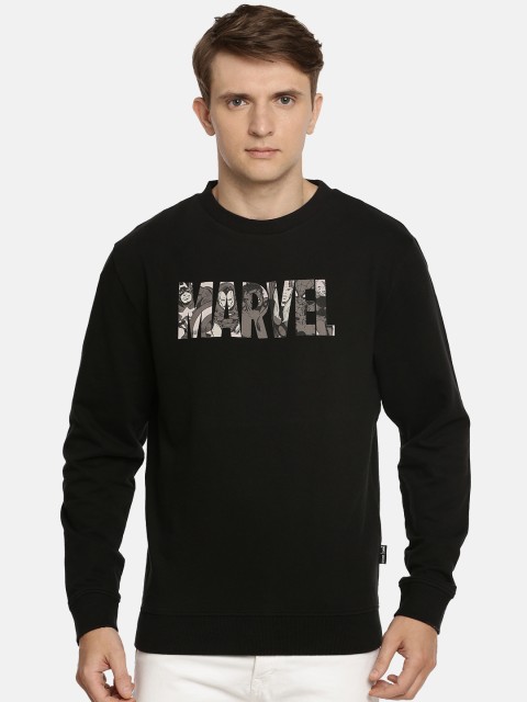 

Lee Men Black Marvel Printed Sweatshirt