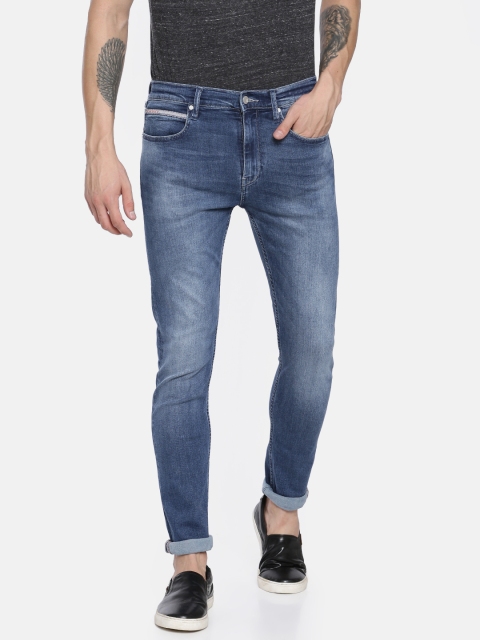 

Lee Men Blue Anton Slim Tapered Fit Mid-Rise Clean Look Stretchable Jeans