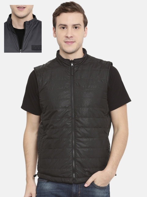 

Lee Men Grey Solid Reversible Tailored Slim Fit Jacket