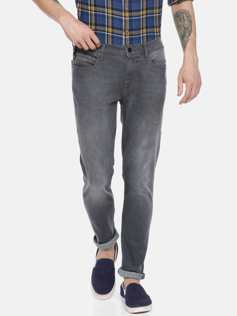 

Lee Men Grey Bruce Skinny Fit Mid-Rise Clean Look Stretchable Jeans