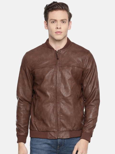 

Lee Urban Riders Men Brown Solid Sheldon Slim Fit Bomber Slim Fit Jacket