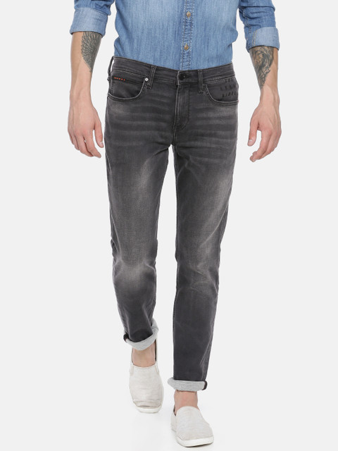 

Lee Men Grey Travis Slim Fit Mid-Rise Clean Look Stretchable Jeans