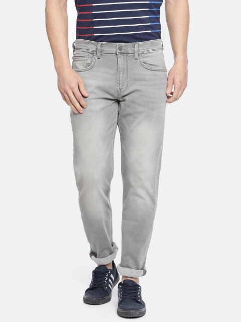 

Lee Men Grey Anton Slim Tapered Fit Mid-Rise Clean Look Stretchable Jeans