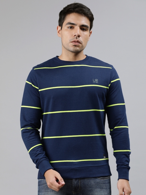 

Lee Men Navy Blue & Yellow Striped Sweatshirt