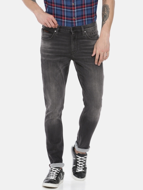 

Lee Men Grey Bruce Skinny Fit Mid-Rise Clean Look Stretchable Jeans