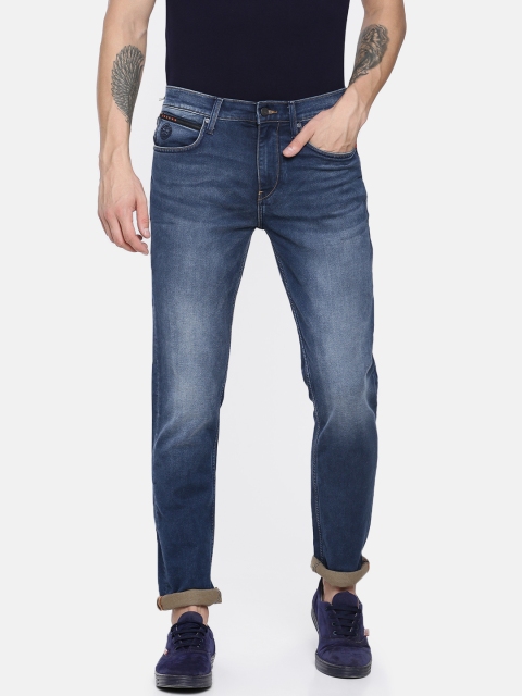 

Lee Men Blue Travis Slim Narrow Fit Mid-Rise Clean Look Stretchable Jeans