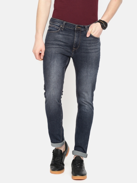 

Lee Men Blue Bruce Skinny Fit Mid-Rise Clean Look Stretchable Jeans