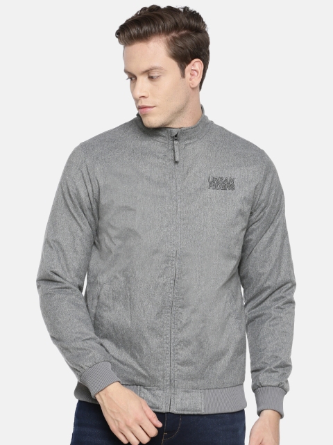 

Lee Urban Riders Grey Men Solid Enzo Slim Fit Bomber Slim Fit Jacket