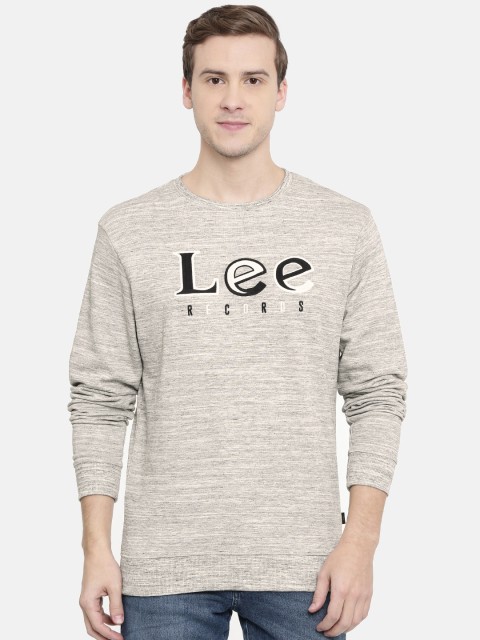 

Lee Men Grey Melange Embroidered Sweatshirt