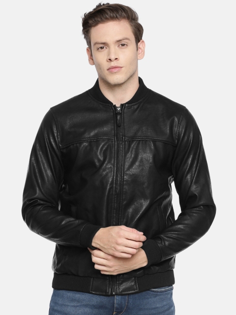 

Lee Urban Riders Men Black Solid Sheldon Slim Fit Bomber Slim Fit Jacket