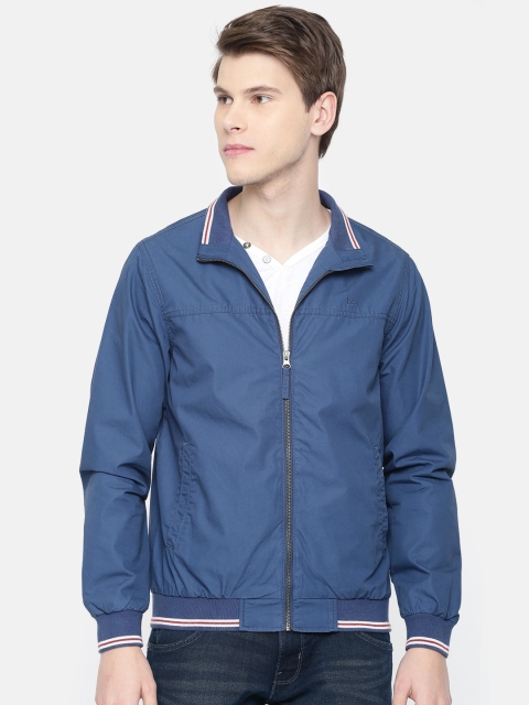 

Lee Men Navy Blue Solid Simon Bomber Jacket
