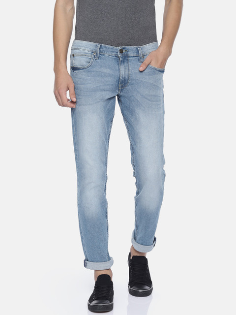 

Lee Men Blue Travis Slim Fit Mid-Rise Clean Look Stretchable Jeans