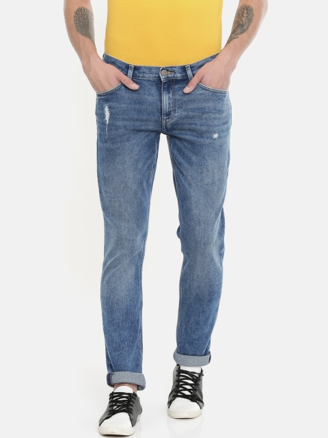 

Lee Men Blue Low Bruce Skinny Fit Low-Rise Mildly Distressed Stretchable Jeans