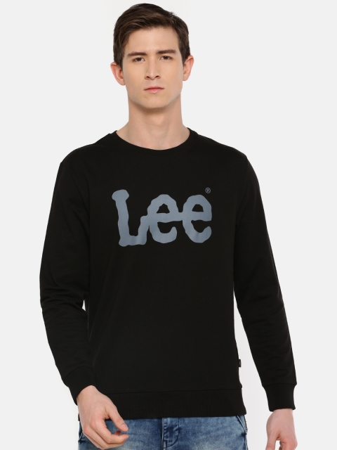

Lee Men Black Printed Round Neck Sweatshirt