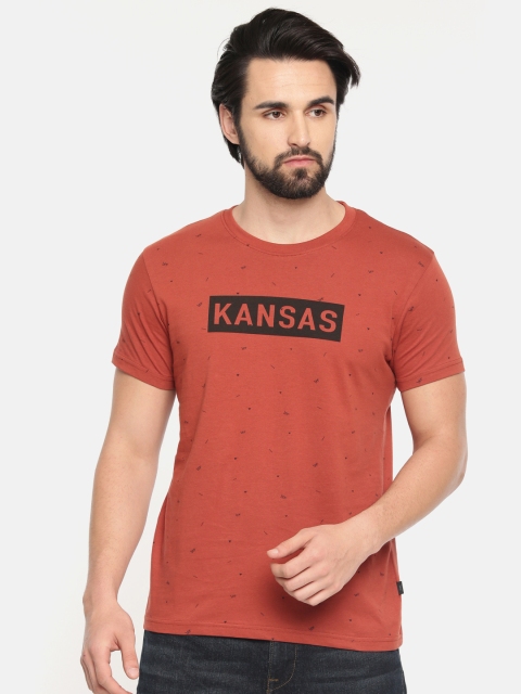 

Lee Men Rust Printed Round Neck T-shirt