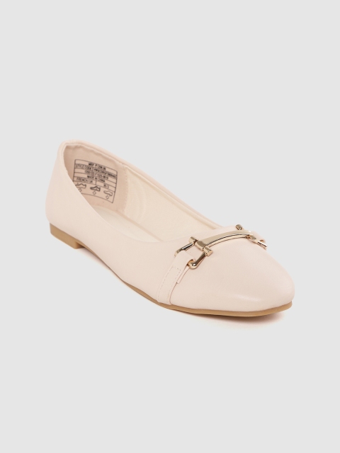 

Van Heusen Woman Women Cream-Coloured Solid Ballerinas