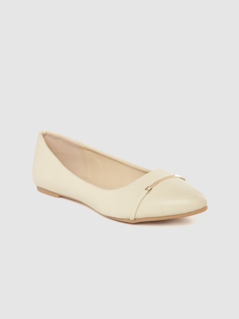 

Van Heusen Woman Women Off-White Solid Ballerinas