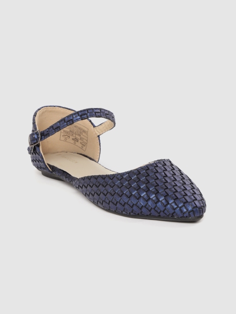 

Van Heusen Woman Women Navy Blue Basketweave Flats