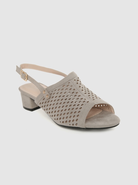 

Van Heusen Woman Grey Cut-Out Block Heels