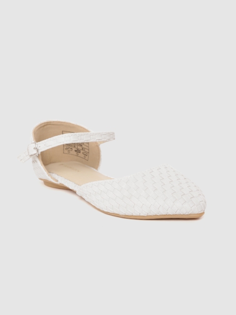 

Van Heusen Woman Off-White Basketweave Textured Flats