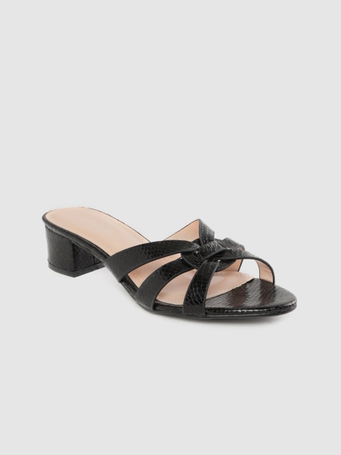 

Van Heusen Woman Women Black Snakeskin Textured Heels