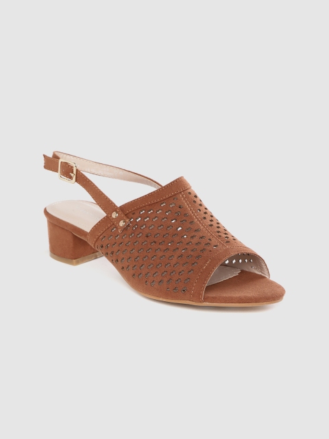 

Van Heusen Woman Women Brown Laser Cut Heels