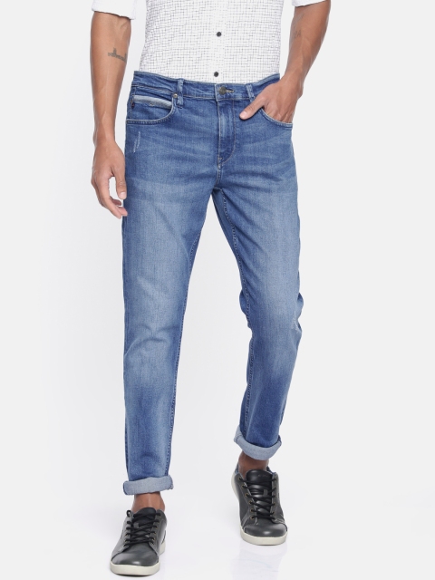 

Lee Men Blue Skinny Fit Mid-Rise Low Distress Stretchable Jeans